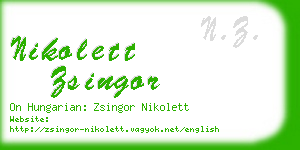 nikolett zsingor business card